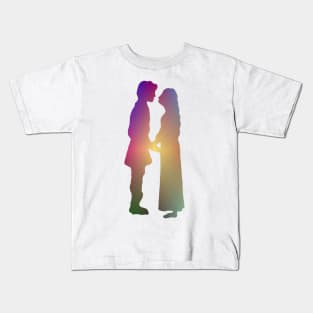 The Princess Bride - Buttercup and Westley silhouettes Kids T-Shirt